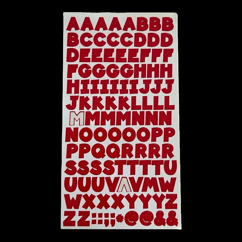 Scrapbooking Alphabet Sticker Lot 11 Incomplete Sheets Alphabitties and More - Picture 16 of 16